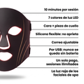 naema glow: 10 minutos por sesión, 7 colores de luz LED, cara y cuello, silicona flexible