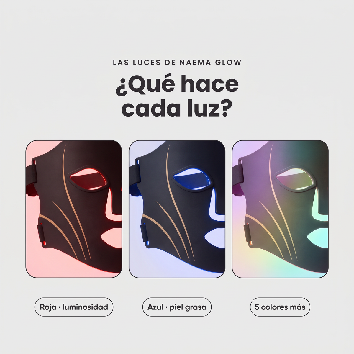 naema glow: qué hace cada luz, roja, azul y 5 colores más