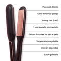 naema silk: placas de titanio, calor infrarrojo, alisa y riza, placas flotantes